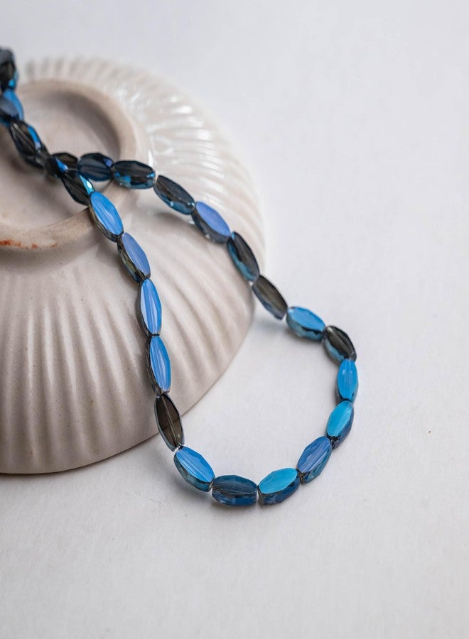 SATRA TRADERS Elegant Glass Beads 1-line | 10mm |Blue
